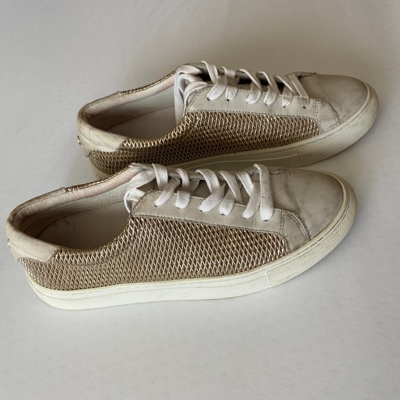 Leather and Gold J Slides Sneakers - Picture 1 of 5